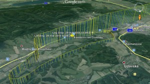 Zniżanie i podejście LZKC - Google Earth