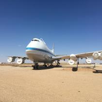 Boeing 747SR-46 - widoczne na grzbiecie mocowania służyły do transportu wahadłowców.